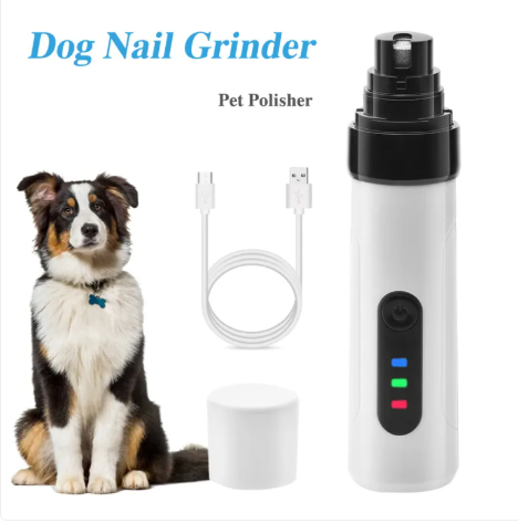Rechargeable Electric Pet Nail Grinder – Safe & Quiet Dog & Cat Nail Trimmer