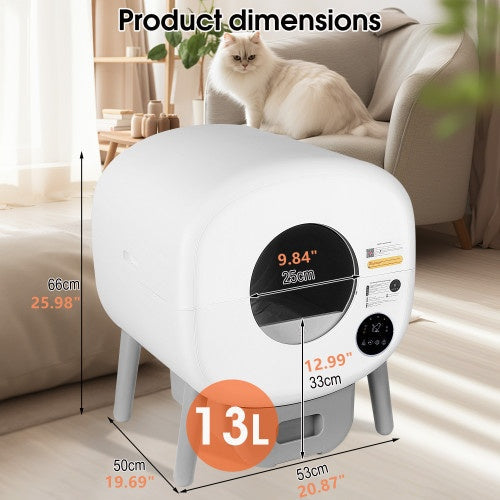 Fully Automatic Smart Cat Litter Box – Large Capacity Self-Cleaning with App Control