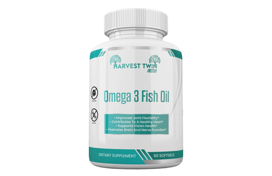 Omega-3 Fish Oil Capsules – Heart Health & Cholesterol Support Supplement with Essential Fatty Acids