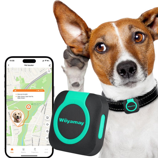 Woyamay GPS Tracker for Dogs & Cats – Mini Pet Tracker with Health Monitor & Virtual Fence