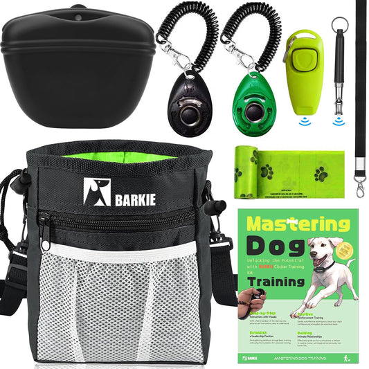 Dog Training Kit with Treat Pouch – Clickers & Whistle Set