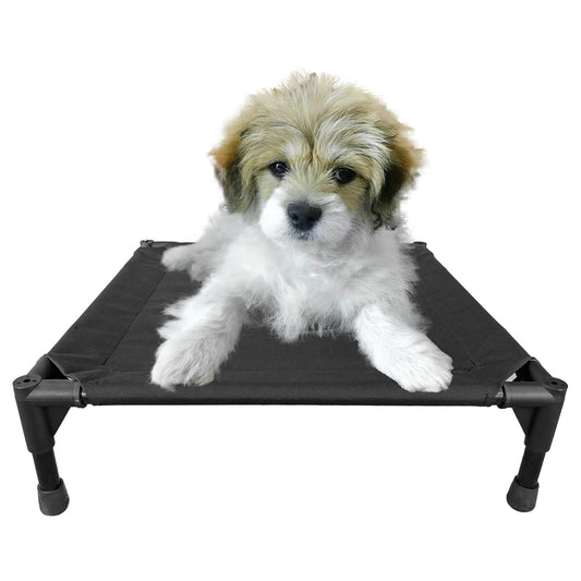 Elevated Dog Bed with Metal Frame – Cooling Raised Pet Cot for Dogs & Cats (Small)