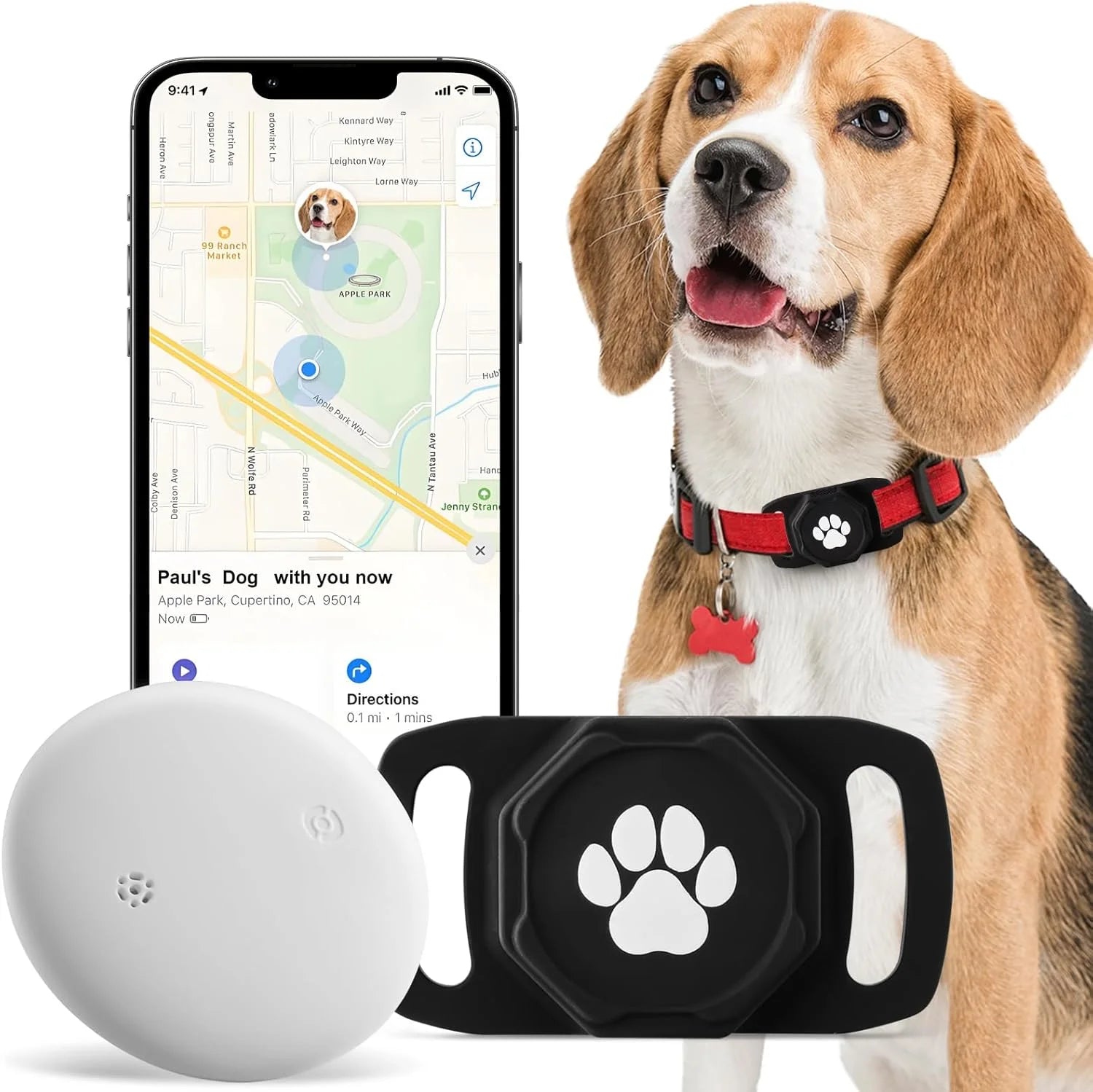 Tractive GPS Dog Tracker - No Monthly Fee, iOS Compatible