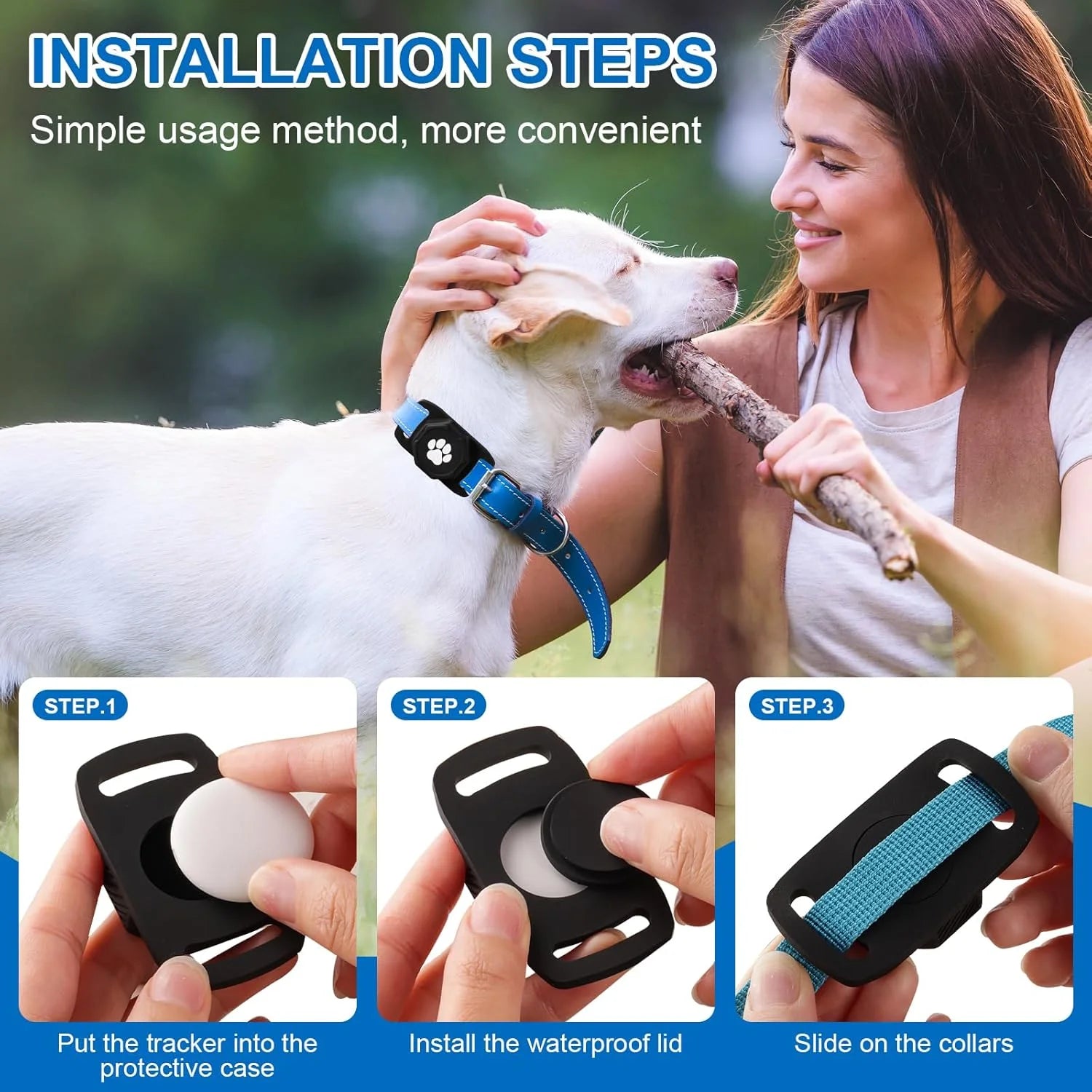Tractive GPS Dog Tracker - No Monthly Fee, iOS Compatible