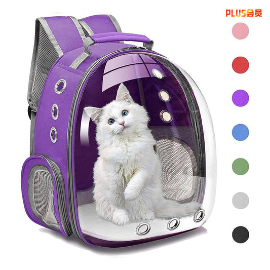 Transparent Cat Backpack Carrier – Comfortable Travel for Your Pet